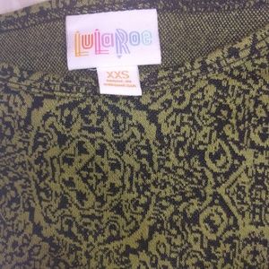 Green LuLaRoe Irma XXS - Brocade Print - Worn Once
